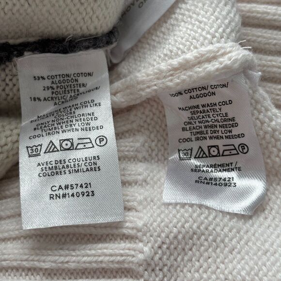 Loft Sweater Lot of 4 Stripes Floral Ladybug Pink Yellow Gray Size Large C131 - Picture 15 of 16